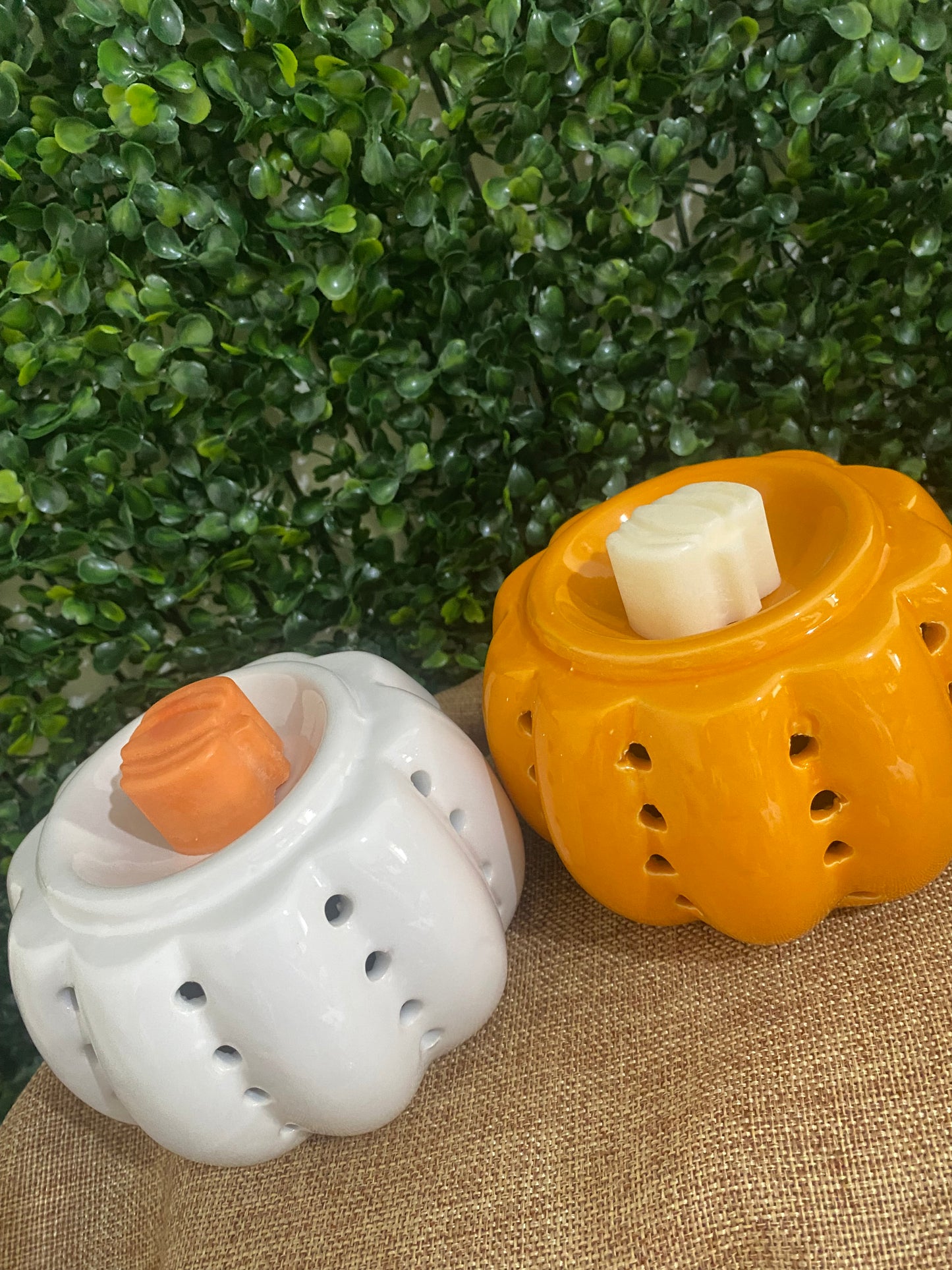 Pumpkin wax burner