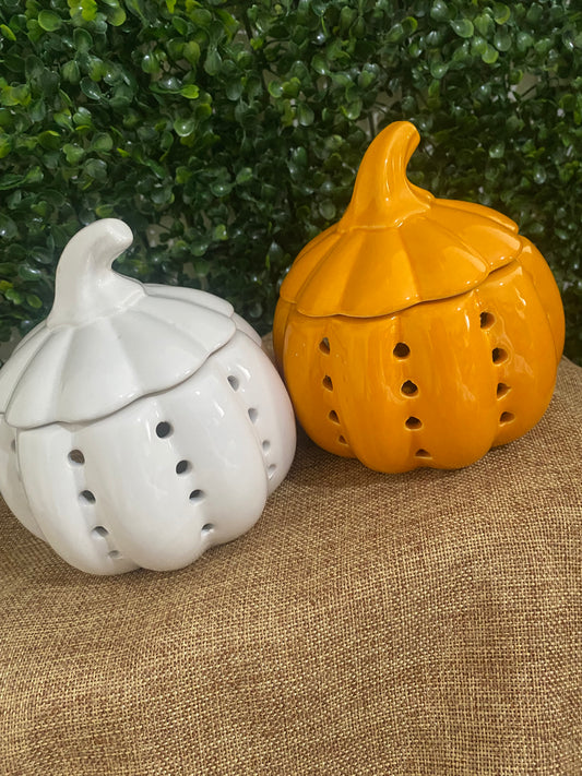 Pumpkin wax burner